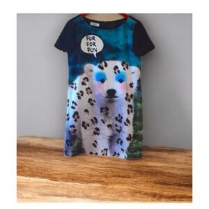 Moschino Cheap & Chic Bear Faux Fur Shift Dress Size 10